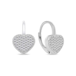 Brilio Brilio Silver Brilio Silver Playful silver heart earrings LME251