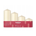 Bolsius Advent Christmas Candles 4pcs 60x48mm Cream
