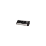 Orno Furniture socket 3x2P + Z, schuko, black and silver