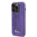 Case Case Guess Sequin Script Logo Case iPhone 14 Pro Max Purple