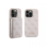 Case Case Set Guess GUBPM5P14L4GEMGP iPhone 14 Pro 6.1" hardcase + Powerbank 5000mAh MagSafe pink/pink 4G Metal Logo