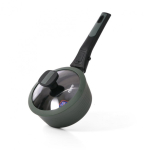 Fissman Frying pan BRILLIANT 16x7.5 cm /1.3 L with removable handle and glass lid [aluminum with non-stick coating]