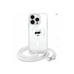 Case Case Karl Lagerfeld KLHMP16LHCCHNT iPhone 16 Pro 6.3" hardcase transparent IML Choupette Head & Cord Magsafe