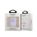 Guess GUA2SGGEU AirPods cover purpurowy|purple Silicone Glitter