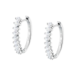 Morellato Silver oval earrings with cubic zirconia Tesori SAIW265