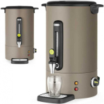 Hendi Hot wine water boiler with tap and drip tray, 16 l, 1650 W - greyish brown