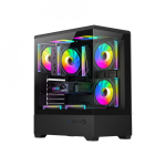 DarkFlash C365 computer case (black) + 5 fans