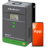 Qoltec 53670 P&auml;ikeselaadimise regulaator MPPT koos temperatuurisensoriga 80A | 12V / 24V | LCD | Bluetooth | Rakendus | GEL | Li