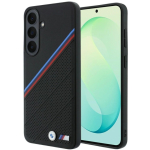 BMW M Tricolor perforatsiooni mustriga magnetine kate Samsung Galaxy S26 FE jaoks, must
