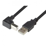 Techly ICOC U-AB-30-ANG USB-kaabel USB 2.0 3 m USB A USB B Must