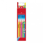 Faber-Castell Jumbo GRIP Sinine, Roheline, Oranž, Roosa, Kollane 5 tk