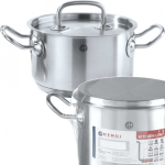 Pot Pot niski Kitchen Line with lid 7.4 l dia. 280 x 120 h - Hendi 836033