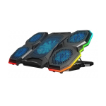 Rampage X-RANGER Podstawka chłodząca pod laptop 9-17" RGB regulowana