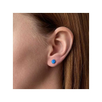 Evolution Evolution Group Silver earrings with blue synthetic opal 11001.3 blue