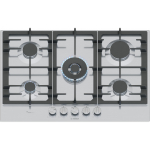 Bosch Serie 6 PCQ7A5I90 pliidiraud Roostevaba teras Sisseehitatud 75 cm Gaas 5 tsoon(id)