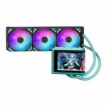 ASUS ROG RYUO IV 360 ARGB Hatsune Miku Edition Protsessor K&otilde;ik-&uuml;hes vedelikujahuti 12 cm Must, T&uuml;rkiis