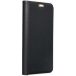 Dėklas Dėklas Oem LUNA Book Gold Xiaomi Redmi Note 14 PRO 5G / 14 PRO PLUS 5G jaoks musta v&auml;rvi.
