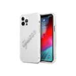 Case Case Guess GUHCP12LKTRSVSI iPhone 12 Pro Max 6.7" transparent hardcase Vintage Script Silver
