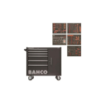 6-drawer 6-drawer tool trolley with cabinet, with 237 Bahco tools [1475KXL6CBFF1SD]