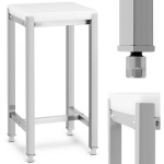 Meat Meat grinder Royal Catering Meat cutting block with steel base, 40 x 40 x 80 cm, gray