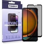 FoneKit Privacy+ Full Cover Tempered Glass, Samsung Galaxy Xcover7, black