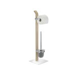 Toilet Toilet paper and toilet brush holder, SAMONA BROWN - 2 in 1, WENKO