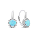 Brilio Brilio Silver Brilio Silver Charming silver earrings with zircons and opals EA424WLB