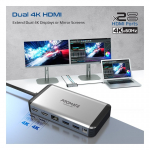 PROMATE VersaHub-MST 13-in-1 Kahe USB-C multimeedia keskus / Kahe 4K HDMI / USB3.0 / 150W