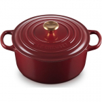 Le Le Creuset &Uuml;mmargune k&uuml;psemisplaat &bdquo;Signature&ldquo;, 22 cm, punane