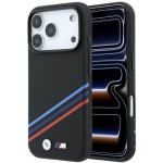 BMW M Quadrille kate Kevlar mustrite, kolmnurga joontes ja metallist logo, MagSafe, m&otilde;eldud iPhone 18 Pro Max / 17 jaoks.