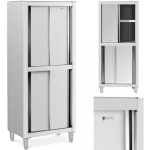 Royal Royal Catering Stainless steel catering cabinet with sliding doors 120 kg 80 x 50 x 180 cm