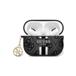 Case Case Guess GUA2P4RPSK AirPods 1/2 cover black/black 4G Printed Stripes Charm