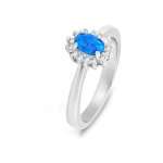 Brilio Brilio Silver Brilio Silver Elegant silver ring with opal and zircons RI106WB