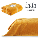 Bedspread Bedspread LAILA color mustard style glamour material type - textile velvet, polyester 260x280 AmeliaHome