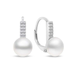 Brilio Brilio Silver Brilio Silver Charming silver earrings with pearl and zircons EA94