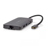 Nedis CCBW64240AT02 s&uuml;learvuti dokk ja pordireplikaator USB 3.2 Gen 1 (3.1 Gen 1) Type-C S&ouml;ehall