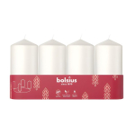 Bolsius Cylinder Candles 4pcs 100x48mm White