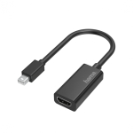 Hama 00200332 videokaabliadapter Mini DisplayPort HDMI Must