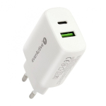 Everactive Charger usb/usb-c qc3.0 25w white