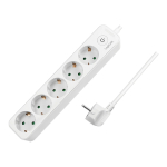 LogiLink LPS246 pikendusjuhe 1,5 m 5 vahelduvvoolu kontakt Hoonesisene Valge