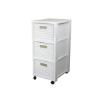 Rotho Country 3-drawer bookcase in white