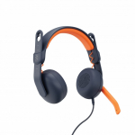 Logitech Zone Learn K&otilde;rvaklapp Juhtmega &uuml;hendatud Peav&otilde;ru Haridus USB t&uuml;&uuml;p-C Sinine, Oranž