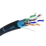 Extralink CAT5E FTP (F/UTP) V2 OUTDOOR TWISTED PAIR 100M v&otilde;rgukaabel Must F/UTP (FTP)