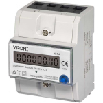 Orno 3-phase electricity consumption indicator, 80A, additional indicator, pulse output, RESET button, 2 modules, DIN TH-35mm