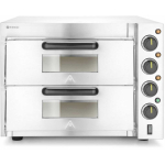 Electric Electric oven Two-chamber pizza oven for 2 large pizzas 3000 W 230 V - Hendi 220283