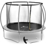 Gymrex Garden trampoline with net and spring cover. 305 cm to 100 kg black and gray