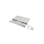 Fiber Fiber Optic Distribution Box 12XSC duplex/12XLC QUAD rack 19 1U black + accessories