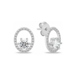 Brilio Brilio Silver Decent silver earrings with zircons EA1055W