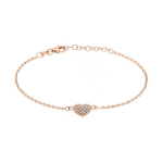 Brilio Brilio Silver Brilio Silver Romantic bronze bracelet with heart BR11AR