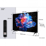 TCL P6K 55P6K teler 139,7 cm (55") 4K Ultra HD Nutiteleri funktsioon WiFi Metallik